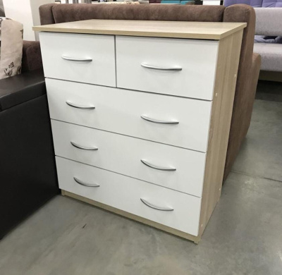 Комод 5ящ (Дуб сонома/Белый)